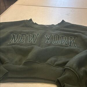 Forever 21 Green New York Sweatshirt